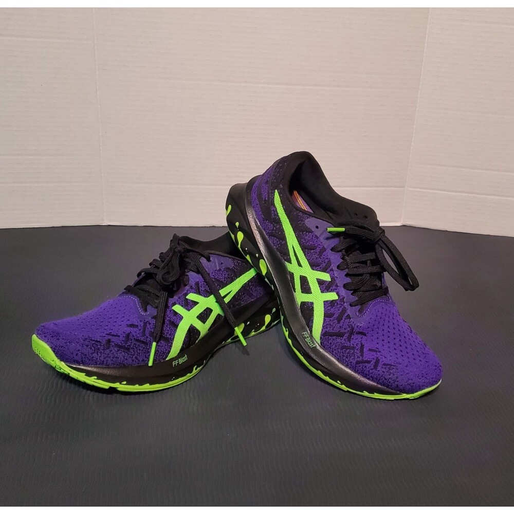 ASICS Dynablast Black Green Gecko Wm Sz 7.5 Special Edition Halloween Sneakers